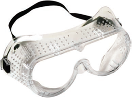Plastic safety goggles.