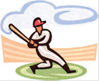 Title: Baseball player - Description: Illustration of a baseball player ready to hit a ball.