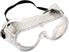 Pair of plastic safety goggles.