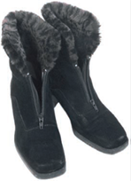 Womens black winter boots.