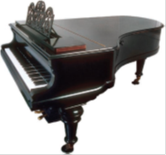 Un piano - Image d'un piano noir classique 