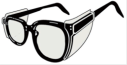 Lunettes  crans latraux de protection - Illustration d'une paire de lunettes  crans latraux de protection